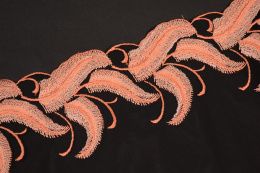 Haft w liście jesienny, elastyczna koronka do szycia 0,5mb