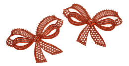 Guipure appliques in bow pattern 2pcs.