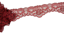 Piękna bordowa koronka 0,5mb