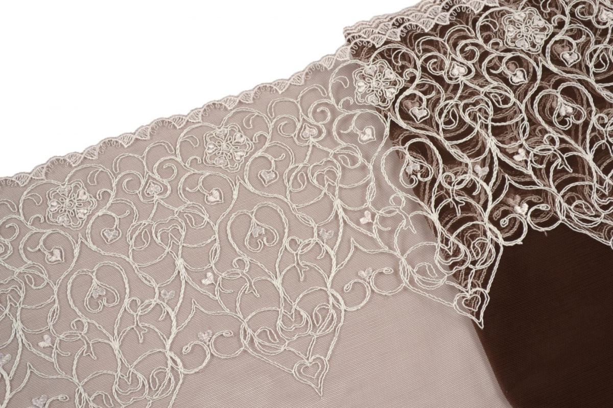 Stretch embroidery lace on tulle 1mb