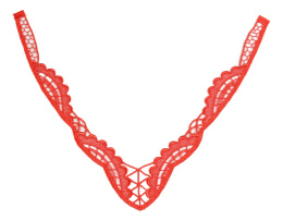 Czerwone aplikacje,naszywki gipiurowe 2szt.