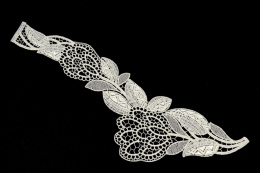 Duża gipiurowa naszywka kwiat 1szt.