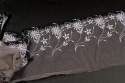 Stretch embroidery on tulle