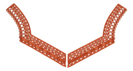 Gipiurowe aplikacje zdobione wstążką