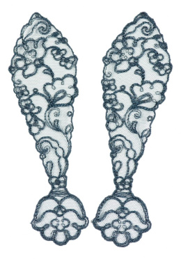 Aplikacje,naszywki haftowane zieleń butelkowa 2szt.