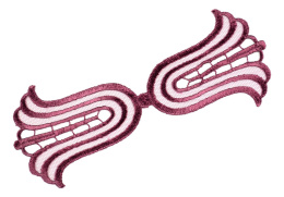 Bordowe aplikacje, naszywki haftowane na tiulu