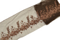 Brązowy stabilny haft w kwiaty 1mb