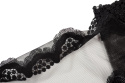 Black embroidered lace on tulle