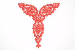 Czerwona duża aplikacja, naszywka gipiurowa 1szt.