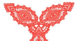 Czerwona duża aplikacja, naszywka gipiurowa 1szt.