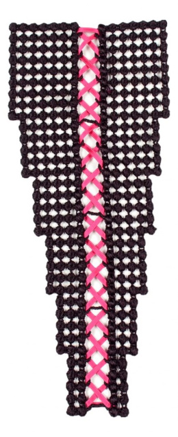 Duża purpurowa naszywka/ aplikacja gipiurowa