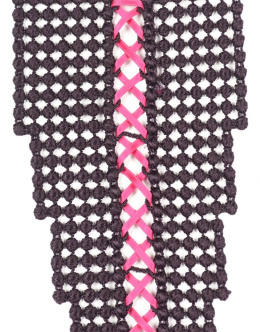 Duża purpurowa naszywka/ aplikacja gipiurowa