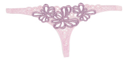 Guipure appliques in pink color