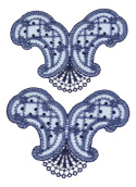 Embroidery applique on tulle