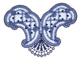 Granatowe aplikacje, naszywki na tiulu 2szt.