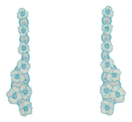 Haftowane aplikacje, naszywki na odzież pary