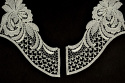Guipure appliques in ivory color