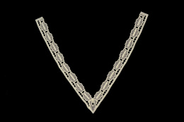 Kremowe gipiurowe aplikacje/ naszywki 2szt.