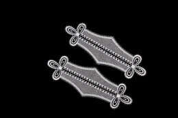 Śnieżnobiałe aplikacje gipiurowe, naszywki, ślub, komunia