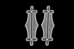 Śnieżnobiałe aplikacje gipiurowe, naszywki, ślub, komunia