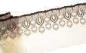 Embroidered lace on light beige color tulle