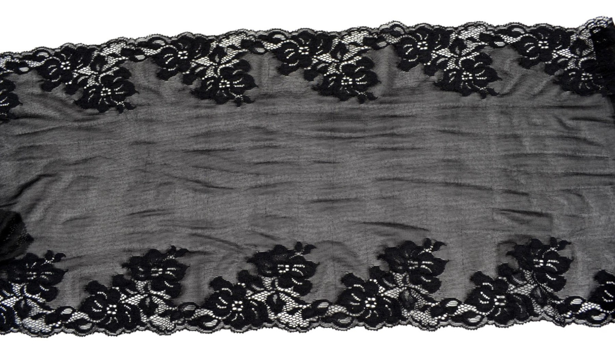 Stretch black color lace