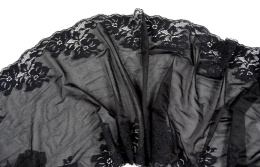 Szeroka czarna, elastyczna koronka 0,5mb