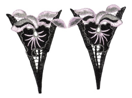 Czarno fioletowa aplikacje gipiurowa