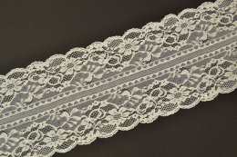 Elastyczna koronka złamana biel 0,5mb