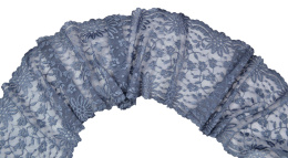 Elastyczna niebieska koronka w kwiaty 0,5mb