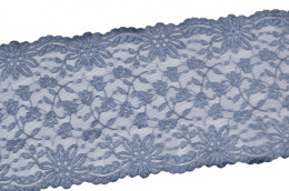 Elastyczna niebieska koronka w kwiaty 0,5mb