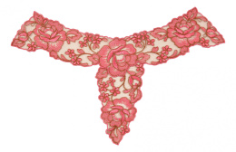 Naszywka aplikacja brąz/ róż 1szt.