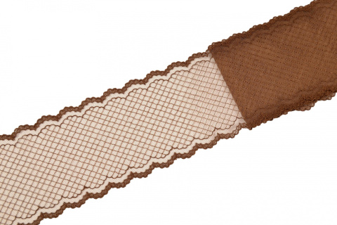Lace on brown color tulle 1mb