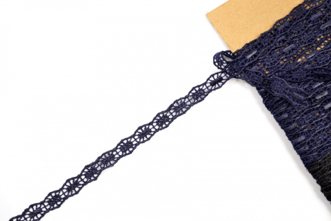 Navy blue guipure lace 1,5mb