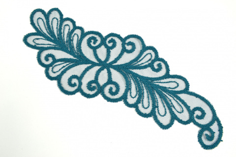 Embroidery applique on tulle