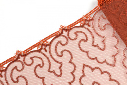 Brązowy haft zdobiony gipiurą 1mb