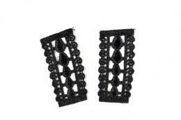 Czarne aplikacje gipiurowe 3szt.