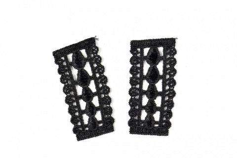 Czarne aplikacje gipiurowe 3szt.