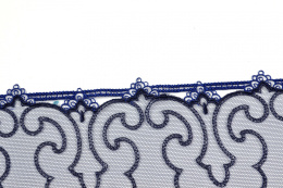 Lace on navy blue color on tulle 1,1mb