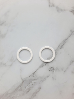 Білий металевий круг діаметром 12 мм