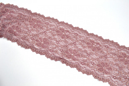 Koronka elastyczna cappucino kwiaty 1mb