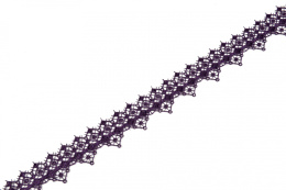 Guipure lace trim in violet color 1mb