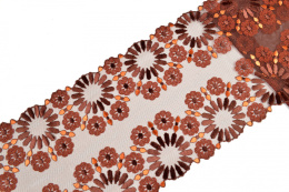 Lace on brown color tulle 1mb