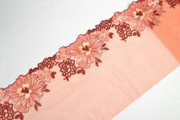 Piękny elastyczny haft w kwiaty 1mb