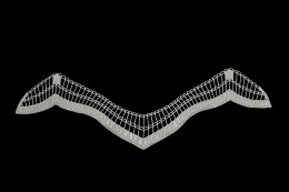 Śnieżnobiała aplikacja gipiurowa, naszywka 1szt.
