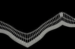 Śnieżnobiała aplikacja gipiurowa, naszywka 1szt.