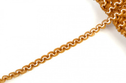 Wąski brązowy haft na tiulu 1mb