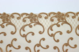 Lace on beige color on tulle 1mb