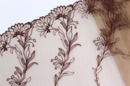 Lace on beige color on tulle 1,1mb