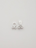 White color metal clasps, set of hooks and eyes